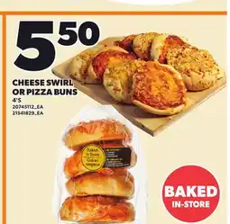 Loblaws CHEESE SWIRL OR PIZZA BUNS, 4'S offer