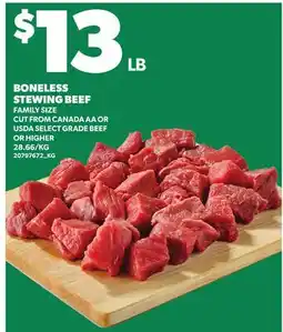Loblaws BONELESS STEWING BEEF offer