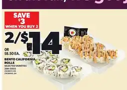 Loblaws BENTO CALIFORNIA ROLLS offer
