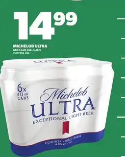 Loblaws MICHELOB ULTRA, 6X473 ML TALL CANS offer