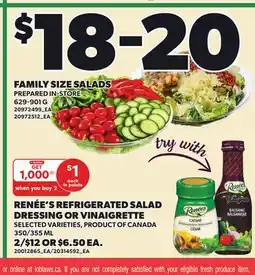 Loblaws FAMILY SIZE SALADS offer