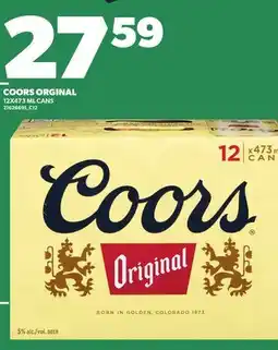 Loblaws COORS ORIGINAL, 12X473 ML CANS offer