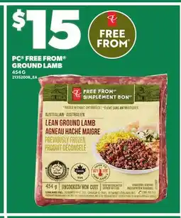 Loblaws PC FREE FROM GROUND LAMB offer