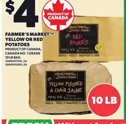 Loblaws FARMER'S MARKET YELLOW OR RED POTATOES, 10 LB BAG offer