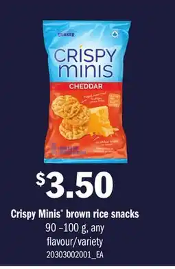 Loblaws CRISPY MINIS BROWN RICE SNACKS offer