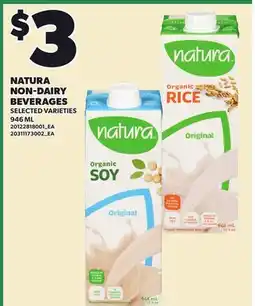 Loblaws NATURA NON-DAIRY BEVERAGES offer