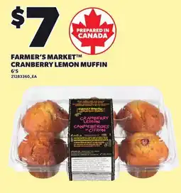 Loblaws FARMER'S MARKET CRANBERRY LEMON MUFFIN, 6'S offer