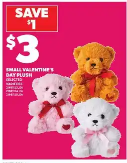 Loblaws SMALL VALENTINE'S DAY PLUSH offer