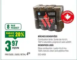 BMR BÛCHES DENSIFIÉES offer