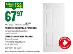 BMR PORTE D'INTÉRIEUR À 6 PANNEAUX offer