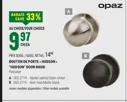 BMR BOUTON DE PORTE  HUDSON  offer