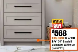 Home Depot Glacier Bay 30 sandhill cashmere vanity set offer