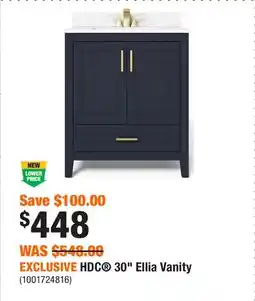 Home Depot EXCLUSIVE HDC 30 Ellia Vanity offer