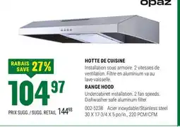 BMR HOTTE DE CUISINE offer