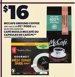 Independent Grocer MCCAFÉ GROUND COFFEE, 300-340 G OR PC PODS, 30'S offer