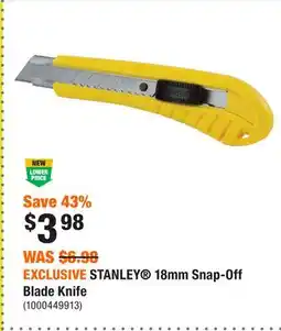 Home Depot EXCLUSIVE STANLEY 18mm Snap-Off Blade Knife offer