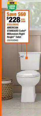 Home Depot Exclusive Standard Cadet Millennium Right Height Toilet offer