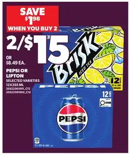 Independent Grocer PEPSI OR LIPTON offer