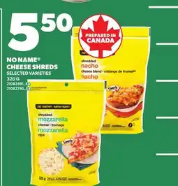 Independent Grocer NO NAME CHEESE SHREDS offer