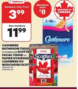Independent Grocer CASHMERE BATHROOM TISSUE, 8=16 ROLLS OR SCOTTIES FACIAL TISSUE, 6'S offer
