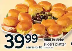 Fortinos MINI BRIOCHE SLIDERS PLATTER offer