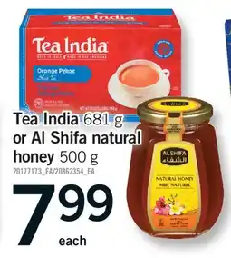 Fortinos TEA INDIA 681 G OR AL SHIFA NATURAL HONEY 500 G offer