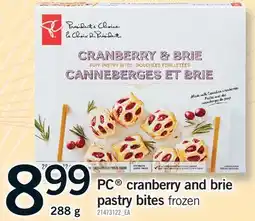Fortinos PC CRANBERRY AND BRIE PASTRY BITES offer
