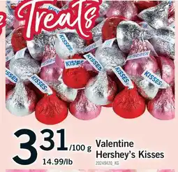 Fortinos VALENTINE HERSHEY'S KISSES, 14.99/LB offer