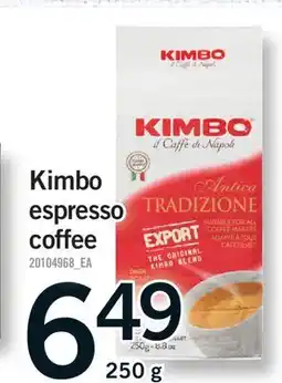 Fortinos KIMBO ESPRESSO COFFEE offer