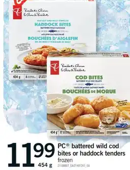 Fortinos PC BATTERED WILD COD BITES OR HADDOCK TENDERS offer