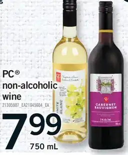 Fortinos PC NON-ALCOHOLIC WINE offer