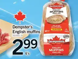 Fortinos DEMPSTER'S ENGLISH MUFFINS, 6'S offer