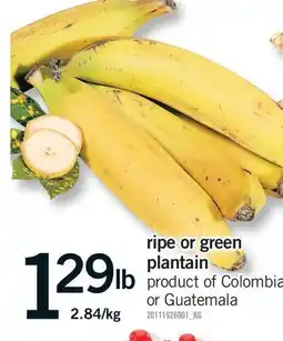 Fortinos RIPE OR GREEN PLANTAIN offer