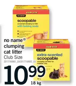 Fortinos NO NAME CLUMPING CAT LITTER offer