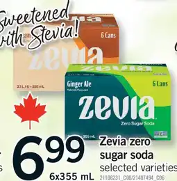 Fortinos ZEVIA ZERO SUGAR SODA offer