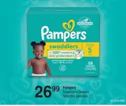 Fortinos PAMPERS SWADDLERS DIAPERS offer