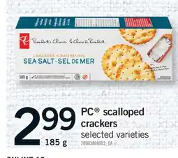 Fortinos PC SCALLOPED CRACKERS offer
