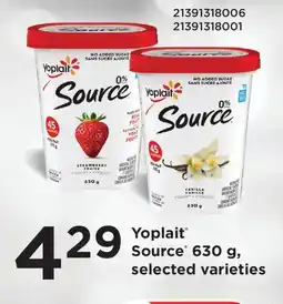 Fortinos YOPLAIT SOURCE offer