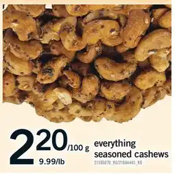 Fortinos EVERYTHING SEASONED CASHEWS offer