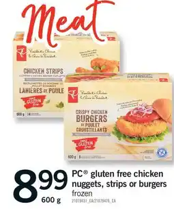 Fortinos PC GLUTEN FREE CHICKEN NUGGETS, STRIPS OR BURGERS offer