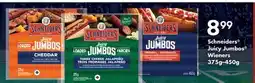 Fortinos SCHNEIDERS JUMBOS WIENERS, 375G-450G offer