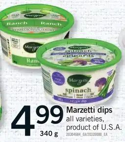 Fortinos MARZETTI DIPS offer
