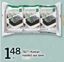 Fortinos T&T KOREAN ROASTED SEA LAVER, 3'S offer