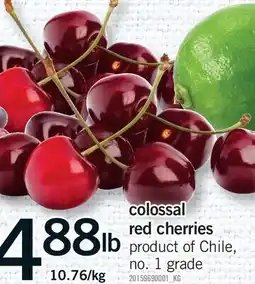 Fortinos COLOSSAL RED CHERRIES offer