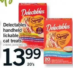 Fortinos DELECTABLES HANDHELD LICKABLE CAT TREATS, 20'S offer