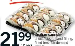 Fortinos SICILIAN CANNOLI offer