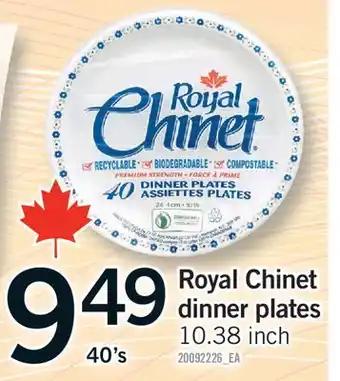 Fortinos ROYAL CHINET DINNER PLATES, 40'S offer