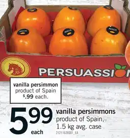 Fortinos VANILLA PERSIMMONS offer