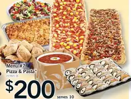 Fortinos MENU #7 PIZZA & PASTA offer