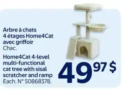 Walmart Home4Cat 4-level mum-functional cat tree with sisal scratcher and ramp offer